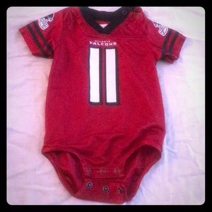 6-9 month ATLANTA FALCONS JERSEY ONESIE !